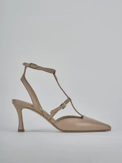 Online Slingback tacco 8cm pelle Donna Slingback