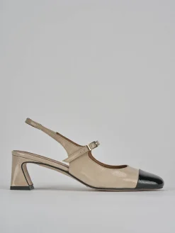 Clearance Slingback tacco 5cm pelle Donna Slingback