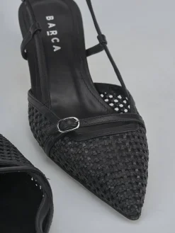 New Slingback tacco 4cm pelle Donna Slingback