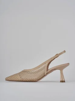 New Slingback tacco 7cm pelle Donna Slingback