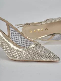 Discount Slingback tacco 6cm pelle Donna Slingback