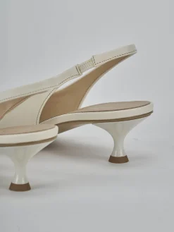 Discount Slingback tacco 4cm pelle Donna Slingback