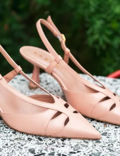 Online Slingback tacco 7cm pelle Donna Slingback