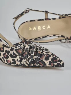 Outlet Slingback tacco 4cm pelle Donna Slingback