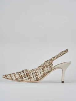 New Slingback tacco 7cm pelle Donna Slingback