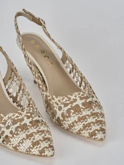 New Slingback tacco 7cm pelle Donna Slingback