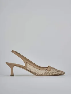 Online Slingback tacco 5cm pelle Donna Slingback