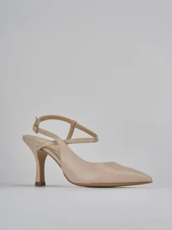 Discount Slingback tacco 7cm pelle Donna Slingback