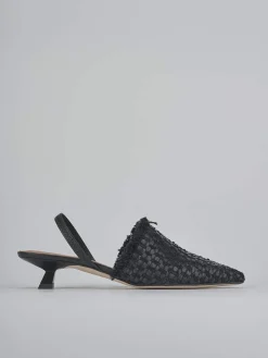 Clearance Slingback tacco 3cm pelle Donna Slingback