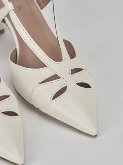 Discount Slingback tacco 7cm pelle Donna Slingback