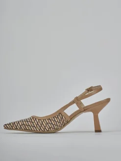 Slingback tacco 7cm pelle Donna Slingback