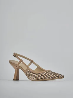 Slingback tacco 7cm pelle Donna Slingback