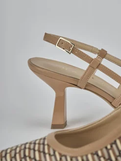 Slingback tacco 7cm pelle Donna Slingback