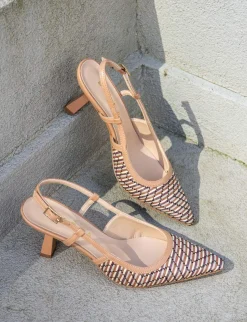 Slingback tacco 7cm pelle Donna Slingback