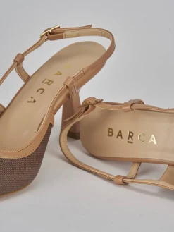 Slingback tacco 7cm pelle testa Donna Slingback