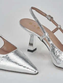 Clearance Slingback tacco 8cm pelle Donna Slingback