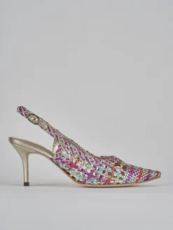 Slingback tacco 7cm pelle Donna Slingback