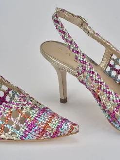 Slingback tacco 7cm pelle Donna Slingback