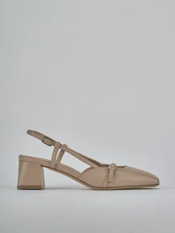 Discount Slingback tacco 5cm pelle Donna Slingback