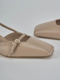 Discount Slingback tacco 5cm pelle Donna Slingback