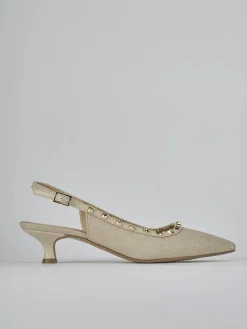 Slingback tacco 4cm pelle Donna Slingback
