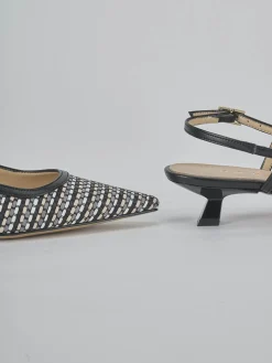 Discount Slingback tacco 4cm pelle Donna Slingback