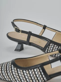 Discount Slingback tacco 4cm pelle Donna Slingback