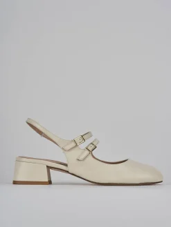 Slingback tacco 4cm pelle Donna Slingback