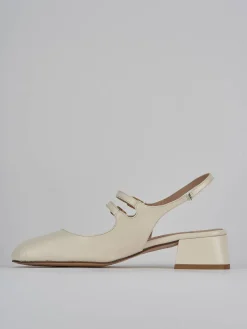 Slingback tacco 4cm pelle Donna Slingback