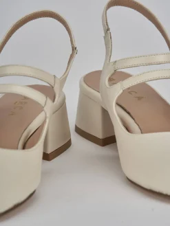 Slingback tacco 4cm pelle Donna Slingback