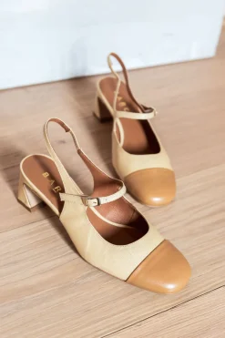 New Slingback tacco 5cm pelle Donna Slingback