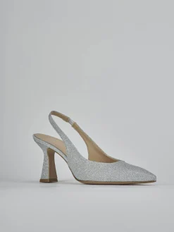Discount Slingback tacco 7cm pelle Donna Slingback