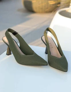 Hot Slingback tacco 7cm pelle Donna Slingback