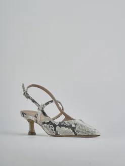 Hot Slingback tacco 5cm pitone Donna Slingback