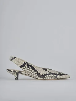 Sale Slingback tacco 4cm pitone Donna Slingback