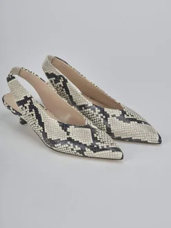 Sale Slingback tacco 4cm pitone Donna Slingback