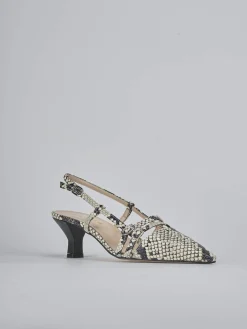 Outlet Slingback tacco 6cm pitone Donna Slingback