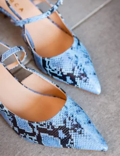 Best Slingback tacco 5cm pitone Donna Slingback