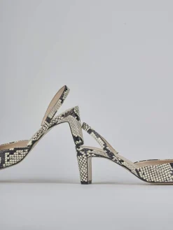 New Slingback tacco 6cm pitone Donna Slingback