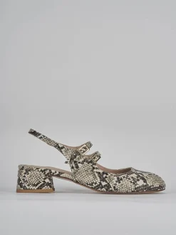 New Slingback tacco 4cm pitone Donna Slingback