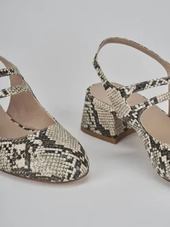 New Slingback tacco 4cm pitone Donna Slingback