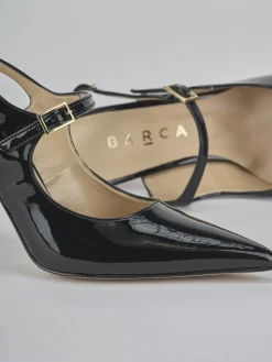 Outlet Slingback tacco 6cm vernice Donna Slingback