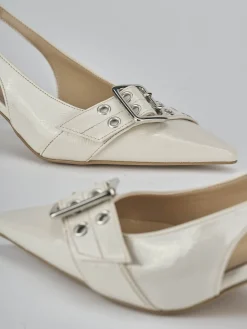 Hot Slingback tacco 7cm vernice Donna Slingback