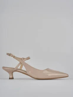 Discount Slingback tacco 4cm vernice Donna Slingback