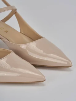 Discount Slingback tacco 4cm vernice Donna Slingback