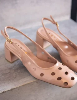 Hot Slingback tacco 5cm vernice Donna Slingback