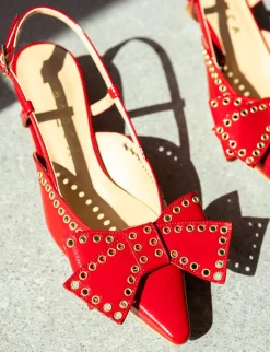 Clearance Slingback tacco 4cm vernice Donna Slingback