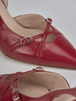 Outlet Slingback tacco 7cm vernice Donna Slingback