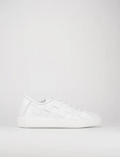 Clearance sneakers fondo gomma e soletto interno in vera pelle. tomaia in morbida pelle intrecciata Uomo Sneakers