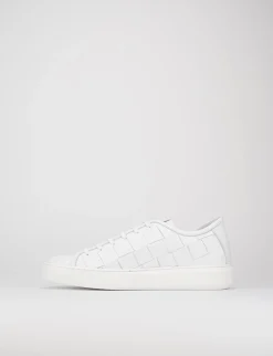 Clearance sneakers fondo gomma e soletto interno in vera pelle. tomaia in morbida pelle intrecciata Uomo Sneakers